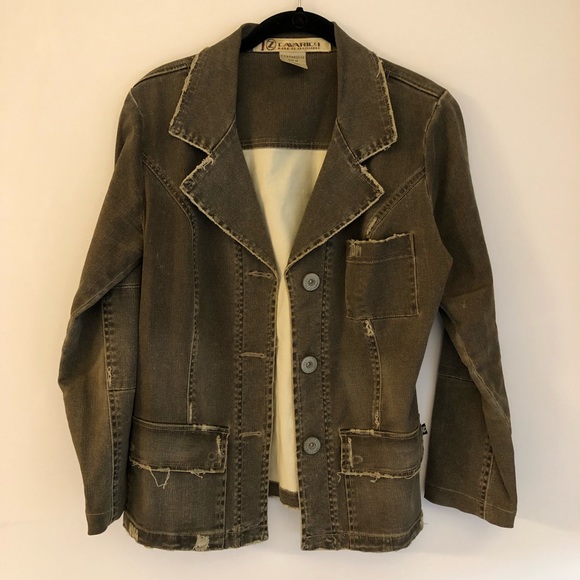 Vintage 90’s Z. Cavaricci Distressed Jacket - Picture 2 of 4